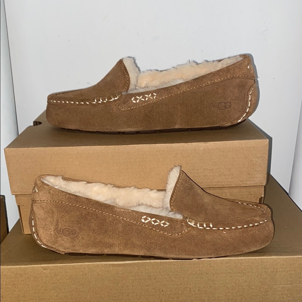 UGG Women's Tan Moccasin Slippers